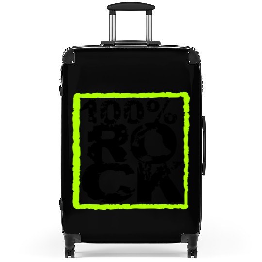 100 % Percent Rock Heavy Metal Music Text Logo Suitcases