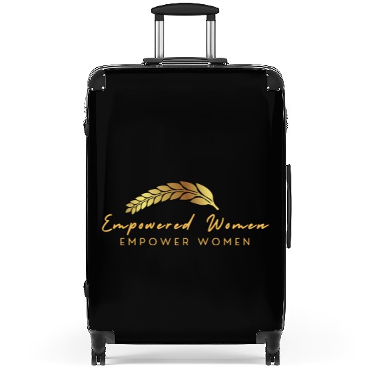Black and Gold Empowered Women Suitcases