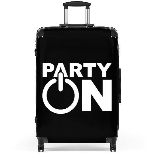 Party On Play Icon Switch Techno DJ Music Symbol Suitcases