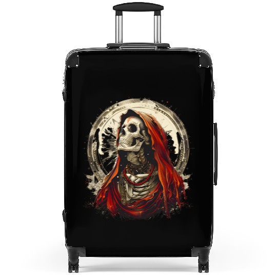Santa Muerte Saint Death Mexican Sugar Skull Suitcases