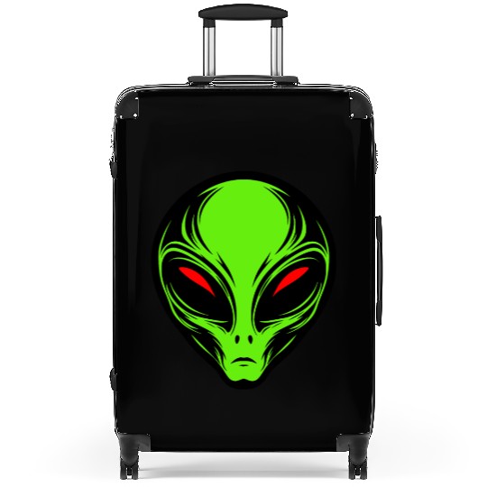 Green Alien Suitcases