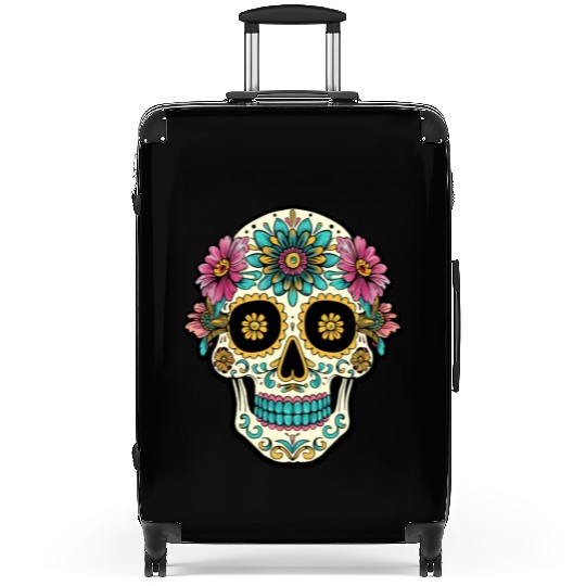 Day of the Dead Sugar Skull, Flippin Sweet Gear Suitcases