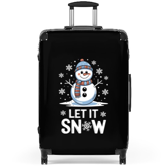 Let It Snow Snowman - Cute Winter Christmas 2024 Suitcases