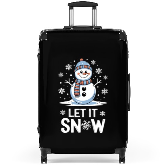 Let It Snow Snowman - Cute Winter Christmas 2024 Suitcases