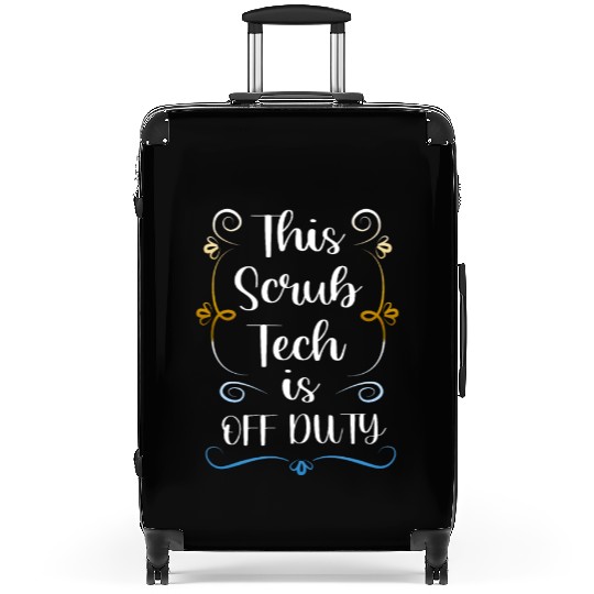 Summer Vacation Off Duty Funny Scrub Tech Suitcases