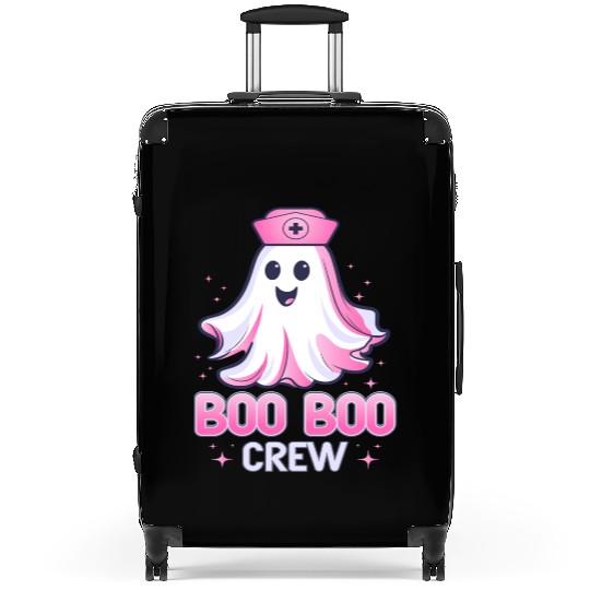 Boo Boo Crew Nurse Pink Ghost Halloween Costume Suitcases