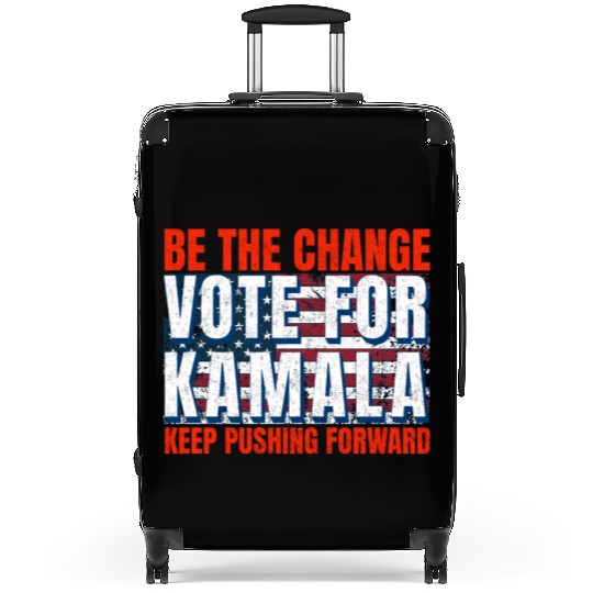 Be the Change - Vote for KamalaHarris. US Election Suitcases