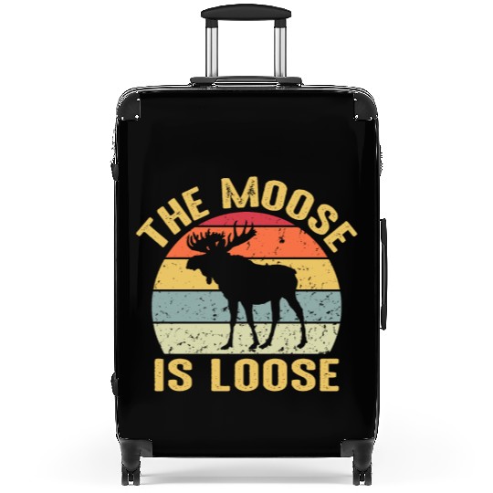 Moose Is Loose Vintage Funny Wild Animal Nature Suitcases