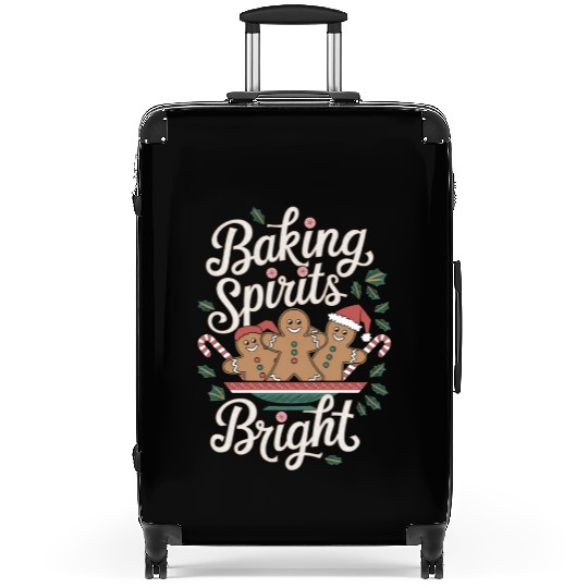 Baking Spirits Bright Holiday Gingerbread and Cand Suitcases