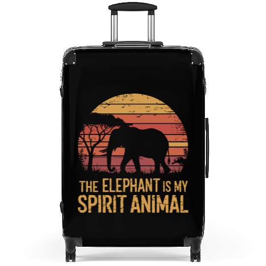 The Elephant Is My Spirit Animal Sunset Suitcases