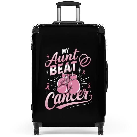 My Aunt Beat Cancer Breast Cancer Awareness Suitcases
