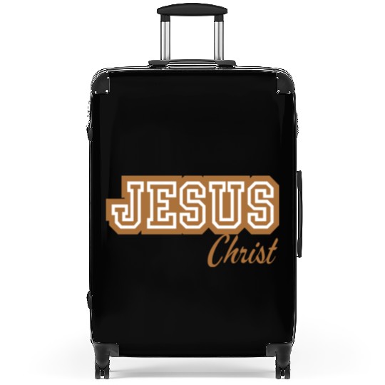 Letterman Tan Jesus Suitcases
