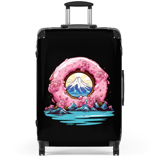 Japan Sakura Blossom Mount Fuji Donut Suitcases
