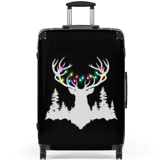 Christmas deer with christmas lights Suitcases