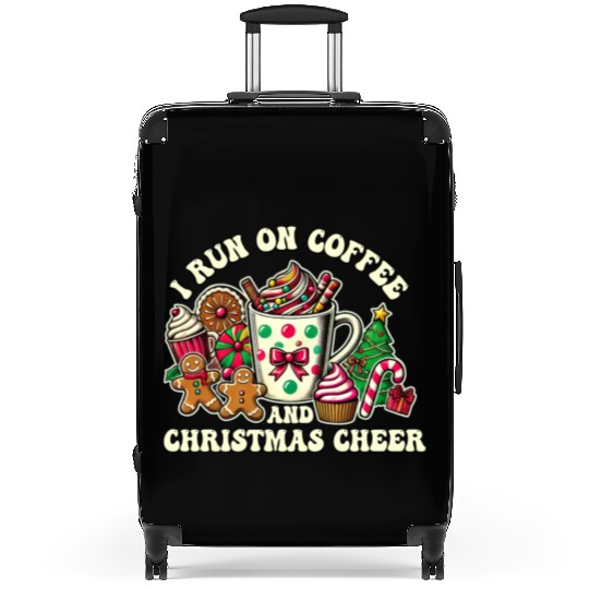 I run on coffee and Christmas cheer Suitcases