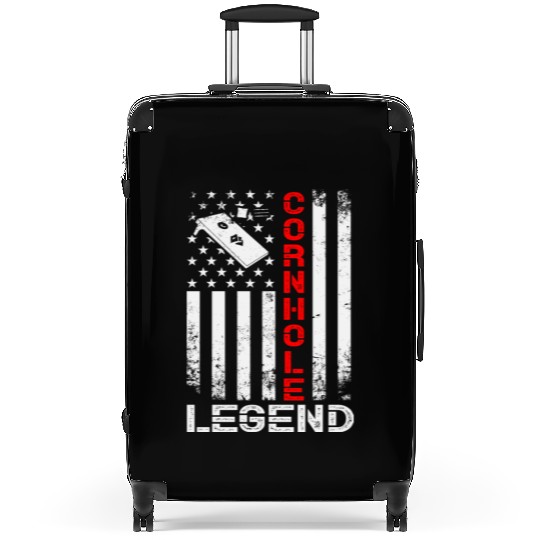 Cornhole Legend US American Flag Suitcases