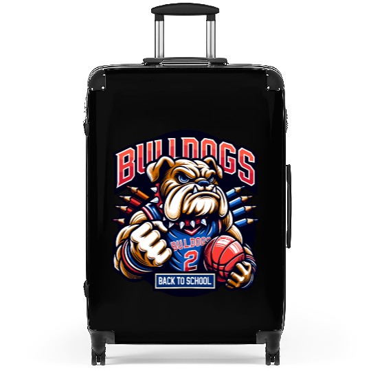 Bulldogs Mascot Back To School Team Spirit Suitcases