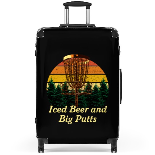 Iced Beer and Big Putts Disc Golf Beer Lover Golfe Suitcases