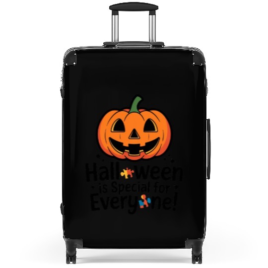 Festive Jack-O'-Lantern Halloween Design Suitcases