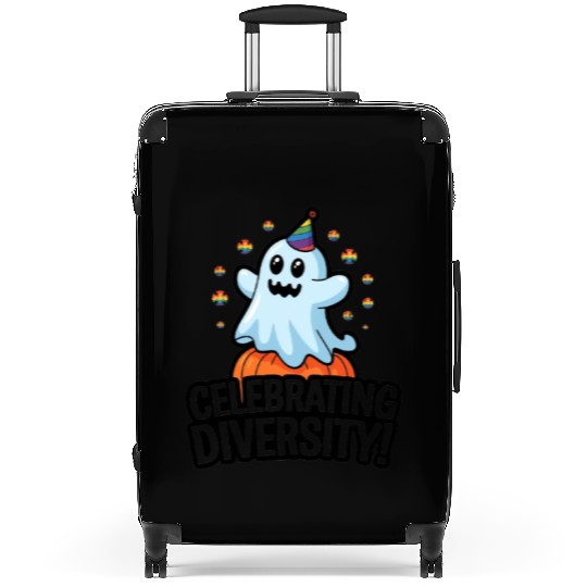 Whimsical Ghost Halloween Celebration Suitcases