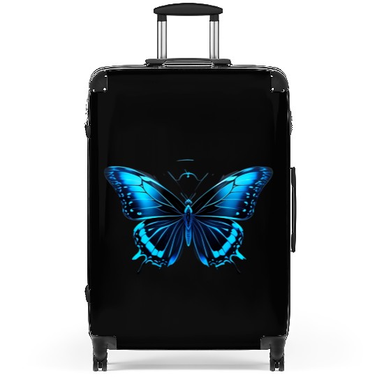 Celestial Blue Butterfly Suitcases