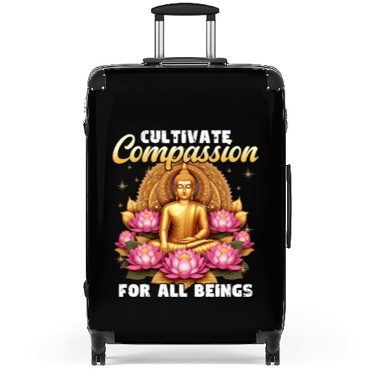 Cultivate Compassion For All Beings Buddha Design Suitcases