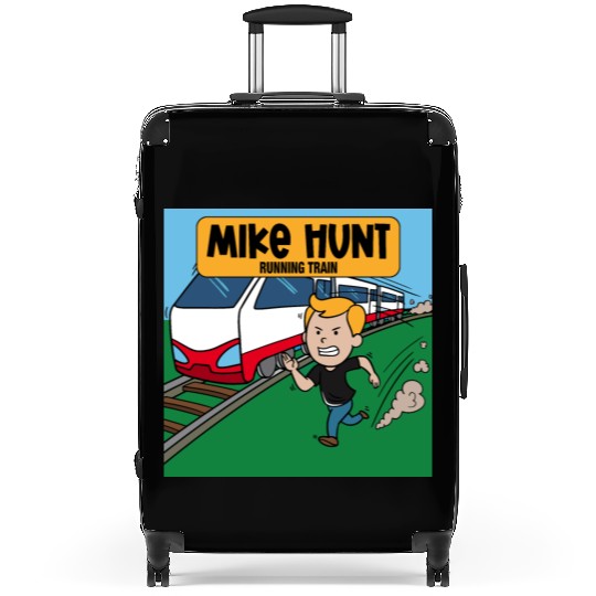 Mike Hunt Running Train Suitcases
