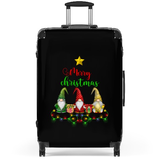 Gnomes Christmas Tree Funny Xmas Holidays Suitcases