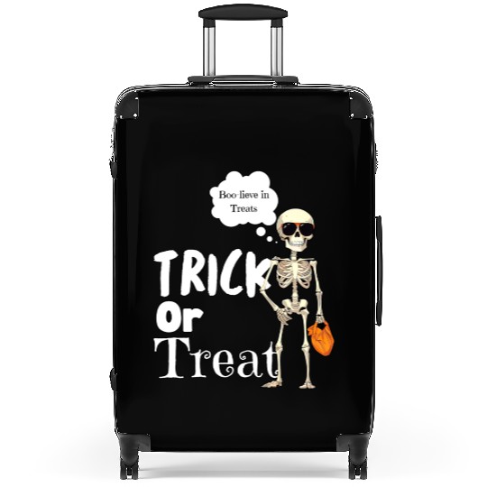 Funny Typographic Skeleton Design Suitcases