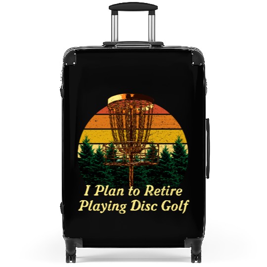 Retire and Play Disc Golf Hobby Retirement Activit Suitcases