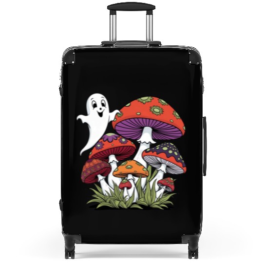Suitcases mushrooms halloween