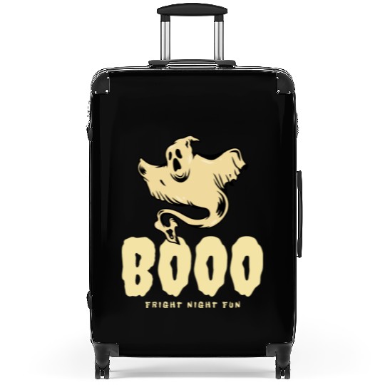 BOOO Fright Night Fun Ghost Halloween Suitcases