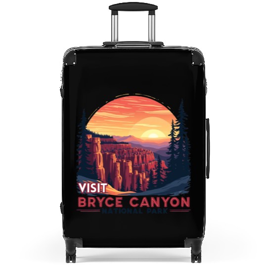 Bryce Canyon National Park Retro Illustraion V 01 Suitcases