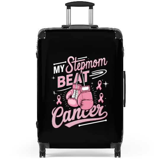 My Stepmom Beat Cancer Breast Cancer Awareness Suitcases