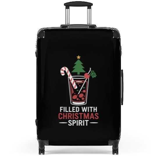Filled With Christmas Spirit Festive Drink Design Suitcases
