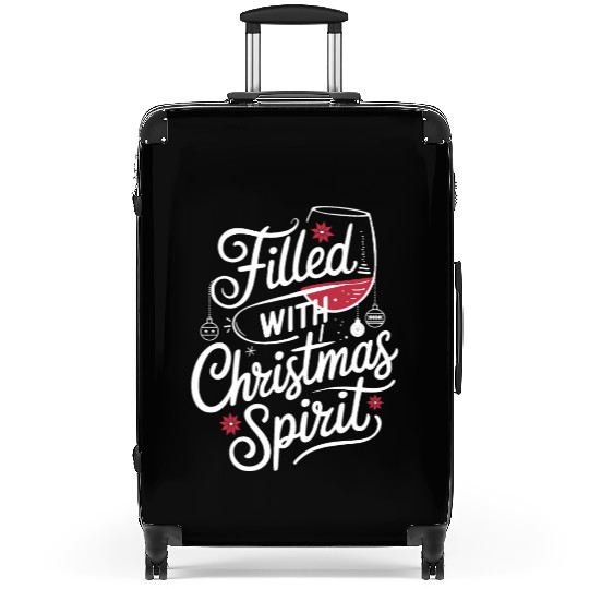 Filled With Christmas Spirit Festive Wine Suitcases