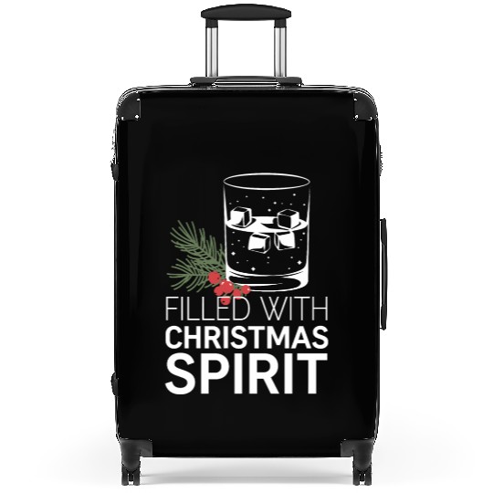 Filled With Christmas Spirit Festive Cheer Artwork Suitcases