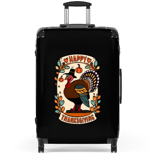 Pilgrim Turkey - Thanksgiving Celebration Art Suitcases
