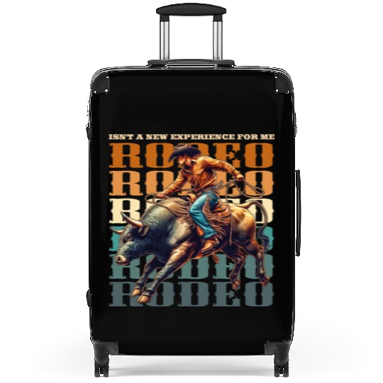 Vintage style Western Bull Rider Suitcases