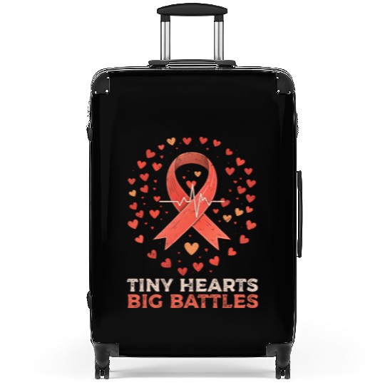 CHD Awareness Tiny Hearts, Big Battles Suitcases