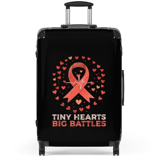 CHD Awareness Tiny Hearts, Big Battles Suitcases