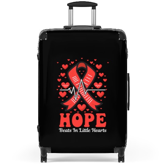 CHD Awareness Hope Beats In Little Hearts Suitcases