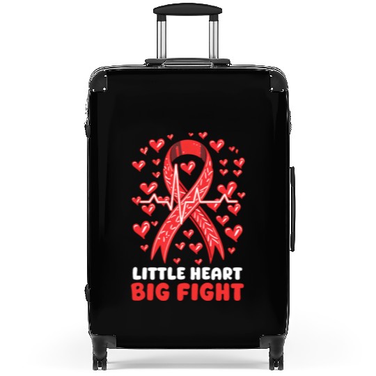 CHD Awareness Little Heart, Big Fight Suitcases