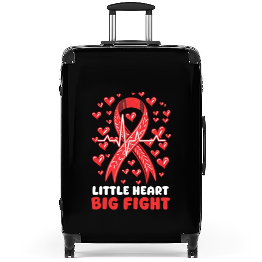 CHD Awareness Little Heart, Big Fight Suitcases