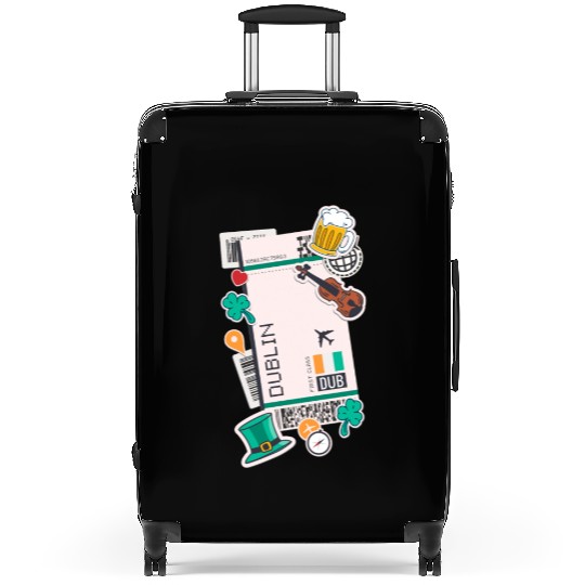 Dublin Ireland Irish Flag Suitcases