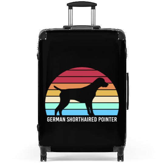 Retro German Shorthaired Pointer Dog Silhouette Suitcases