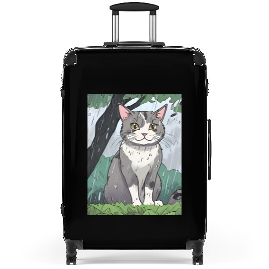 A Cute Anime Cat Suitcases