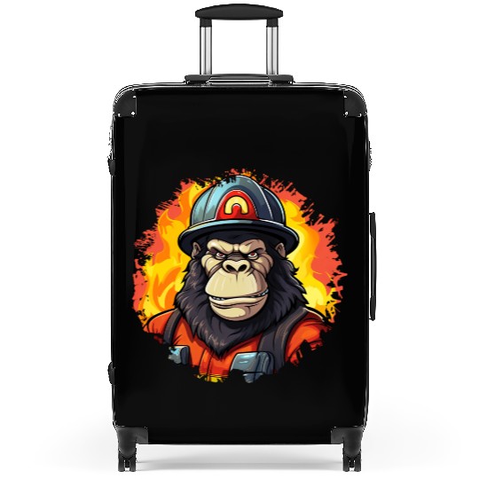Fireman monkey Suitcases