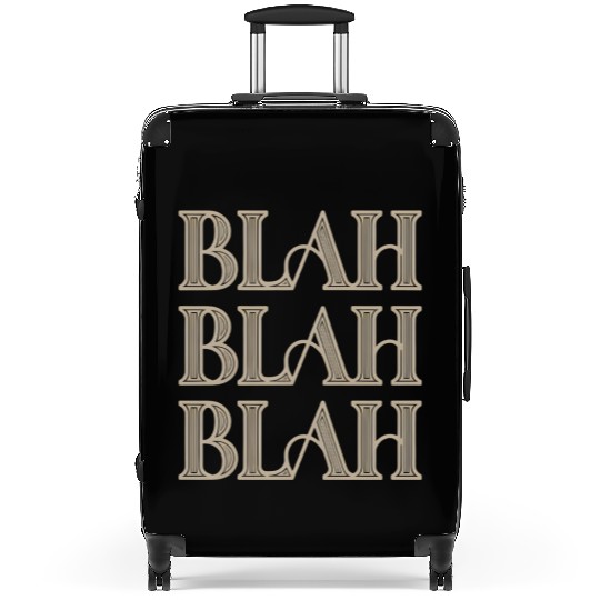 Blah Blah Blah Retro Vibes Suitcases