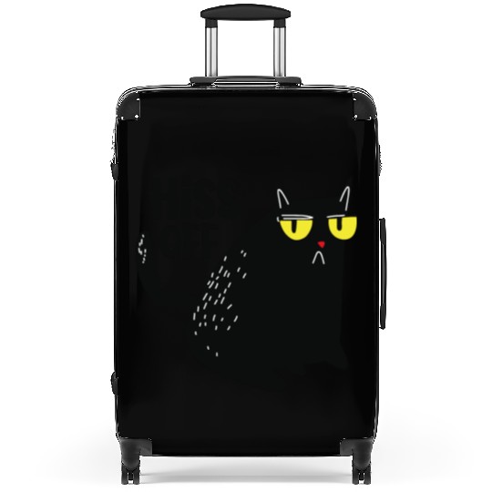 hiss off cat Suitcases